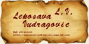 Leposava Vudragović vizit kartica